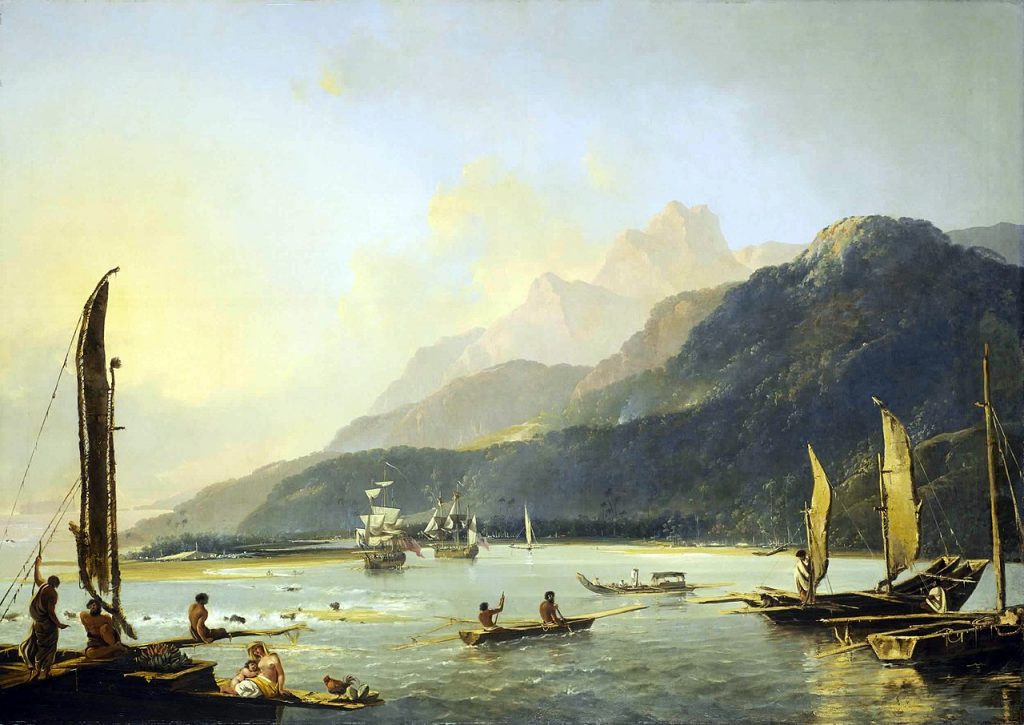 Painting of James Cook Vessels 