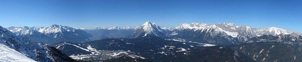 Tyrolean snowy peaks in the Alps