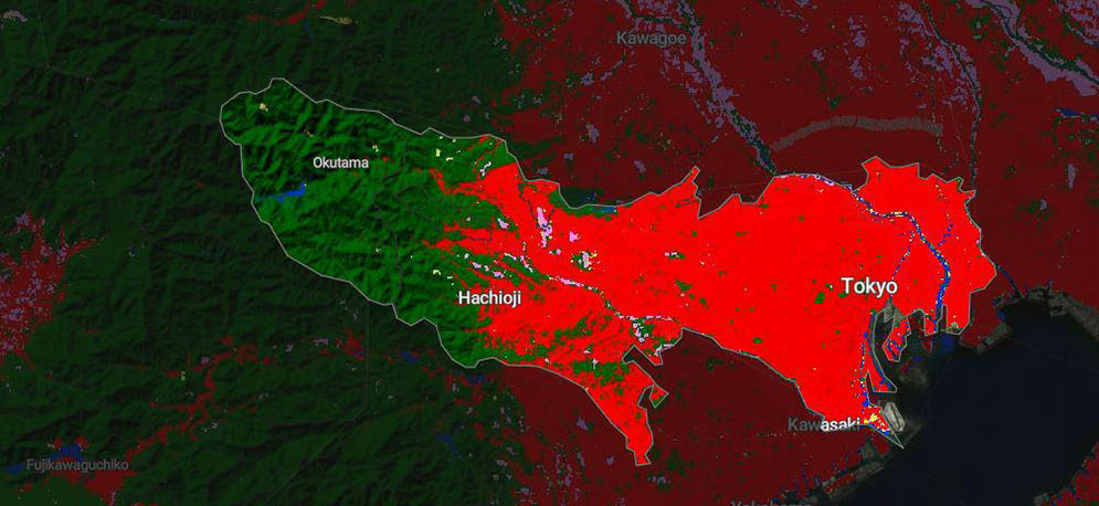 Environmental impact of the Olympic Games on the land of Tokyo