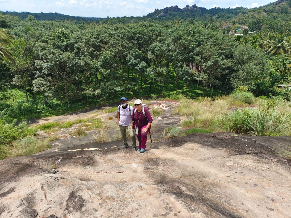 Raghu and Veronique trekking