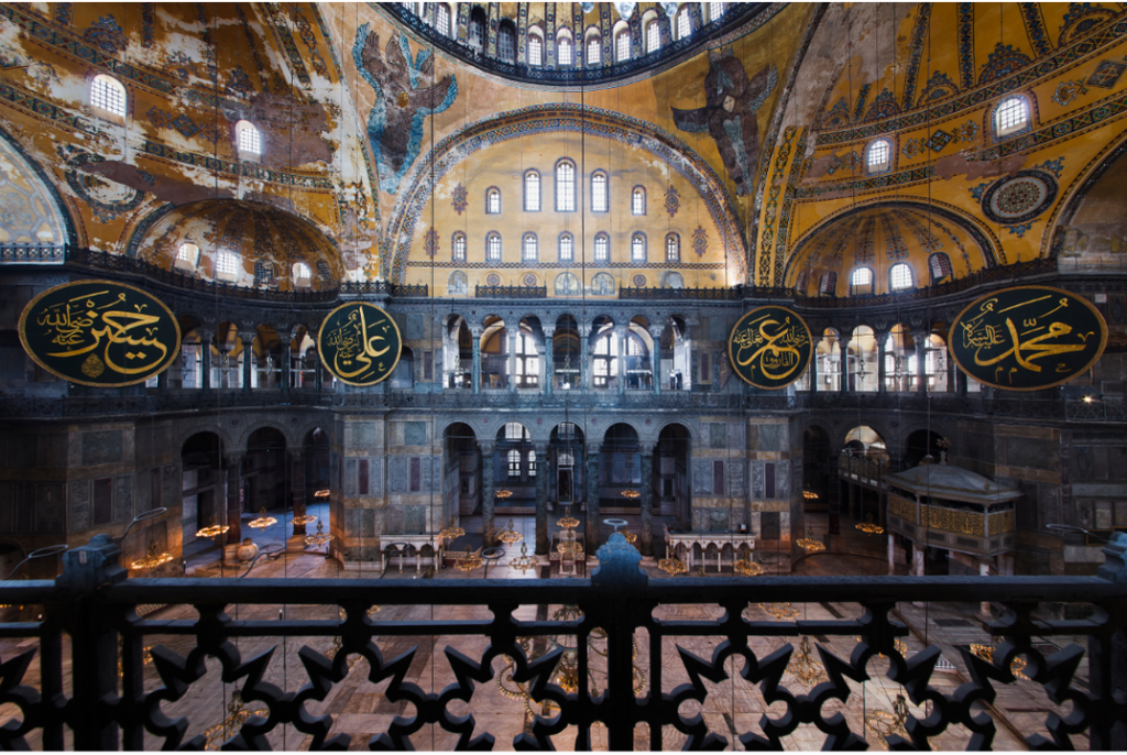 (Medallions in the Hagia Sophia Mosque, Aya Sophia, Istanbul, Turkey)